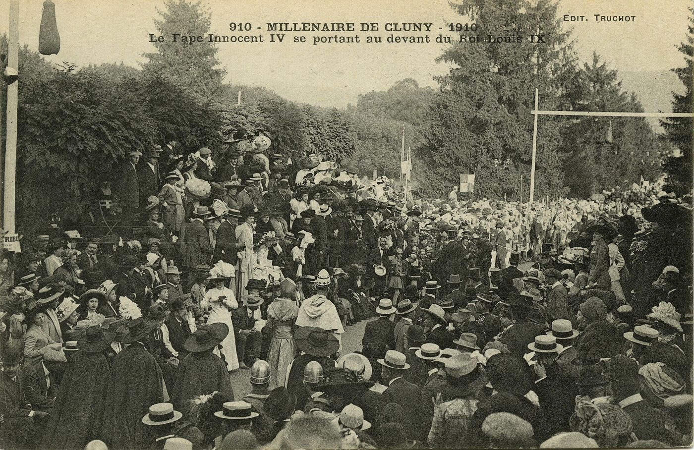 Millénaire de Cluny 1910. Le pape Innocent IV se portant au devant du roi Louis IX.