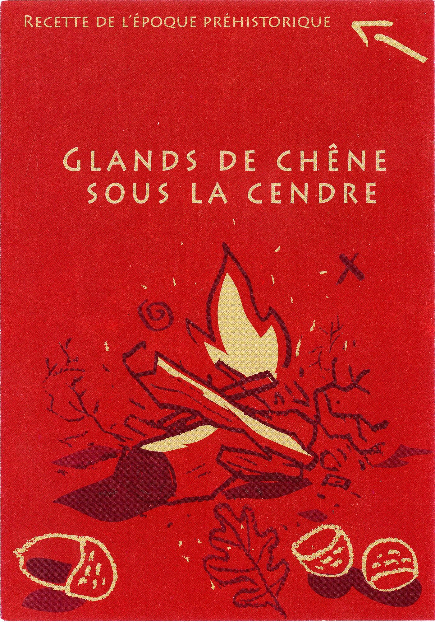 Recettes de l'époque préhistorique. Glands de chêne sous la cendre.