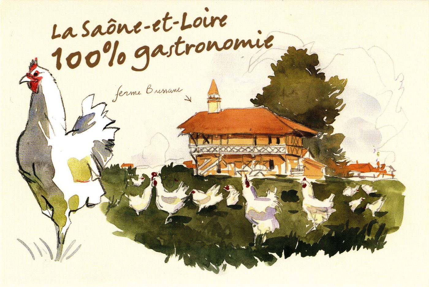 La Saône-et-Loire 100 % gastronomie. Ferme bressane.