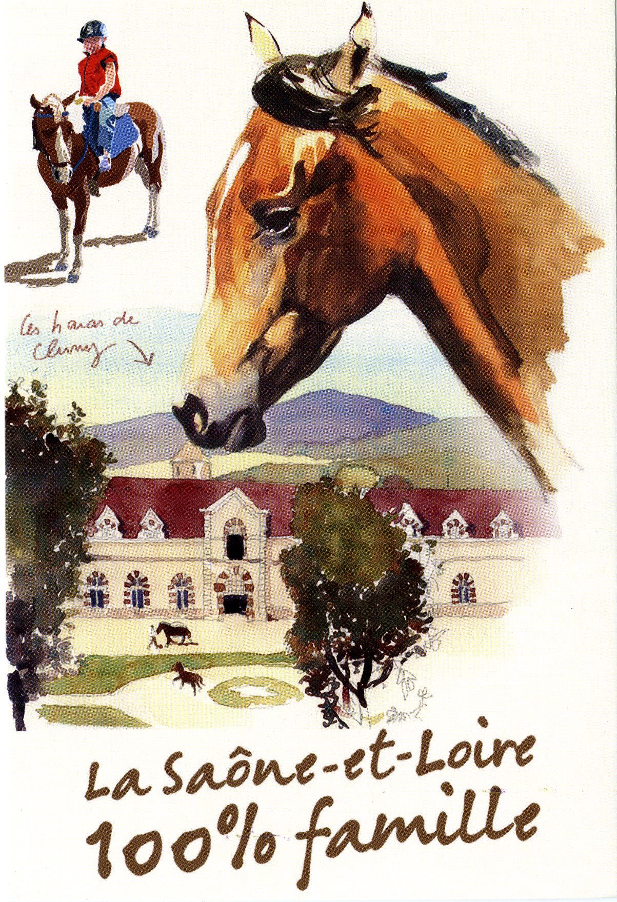 La Saône-et-Loire 100 % famille. Les haras de Cluny.