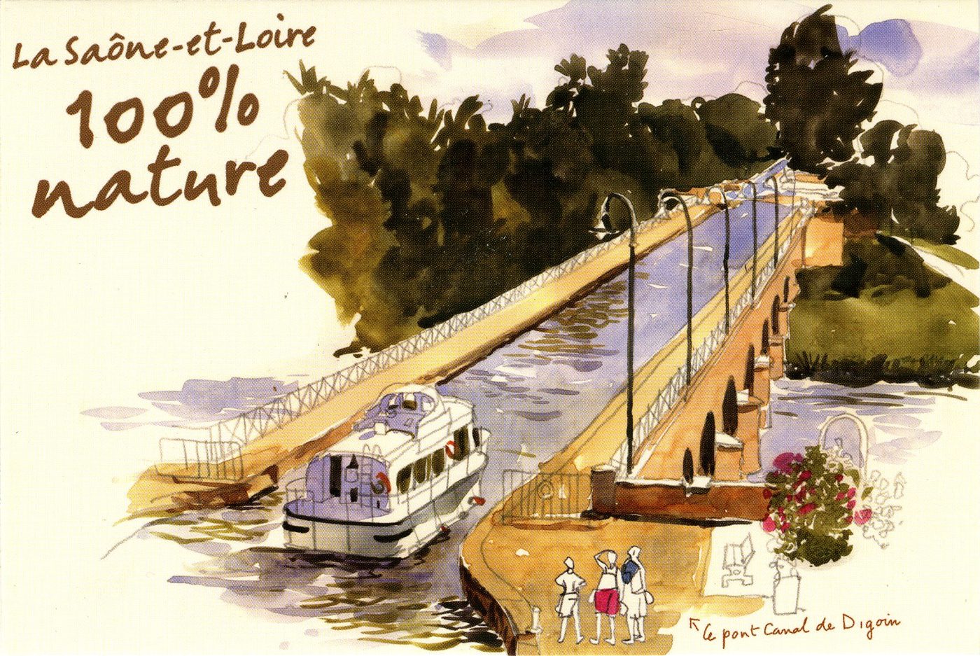 La Saône-et-Loire 100 % nature. Le pont Canal de Digoin.