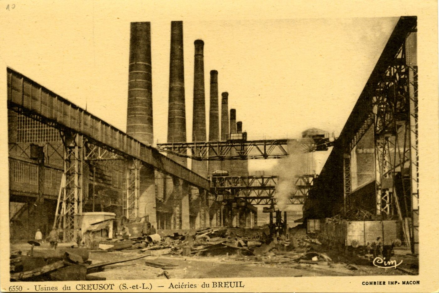 Usines du Creusot. Aciéries du Breuil.