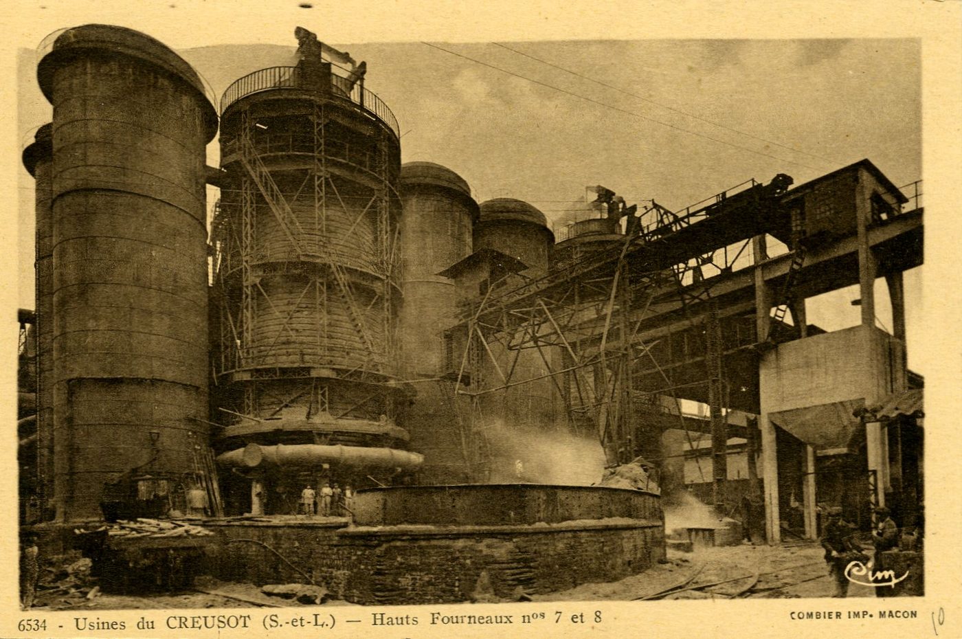 Usines du Creusot.- Hauts fourneaux n° 7 et 8.