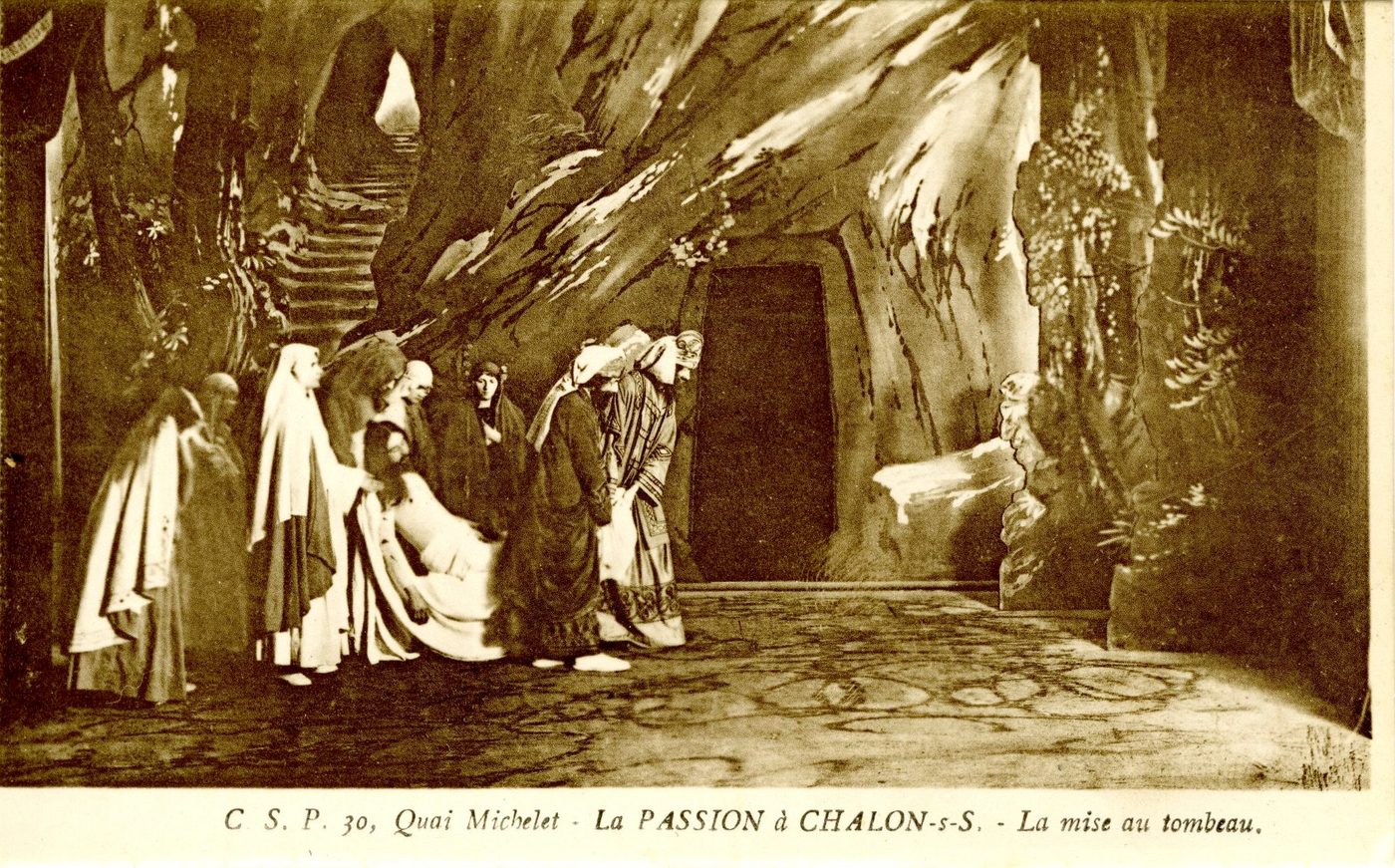 CSP, 30 quai Michelet, Chalon-sur-Saône. La Passion, la mise au tombeau.
