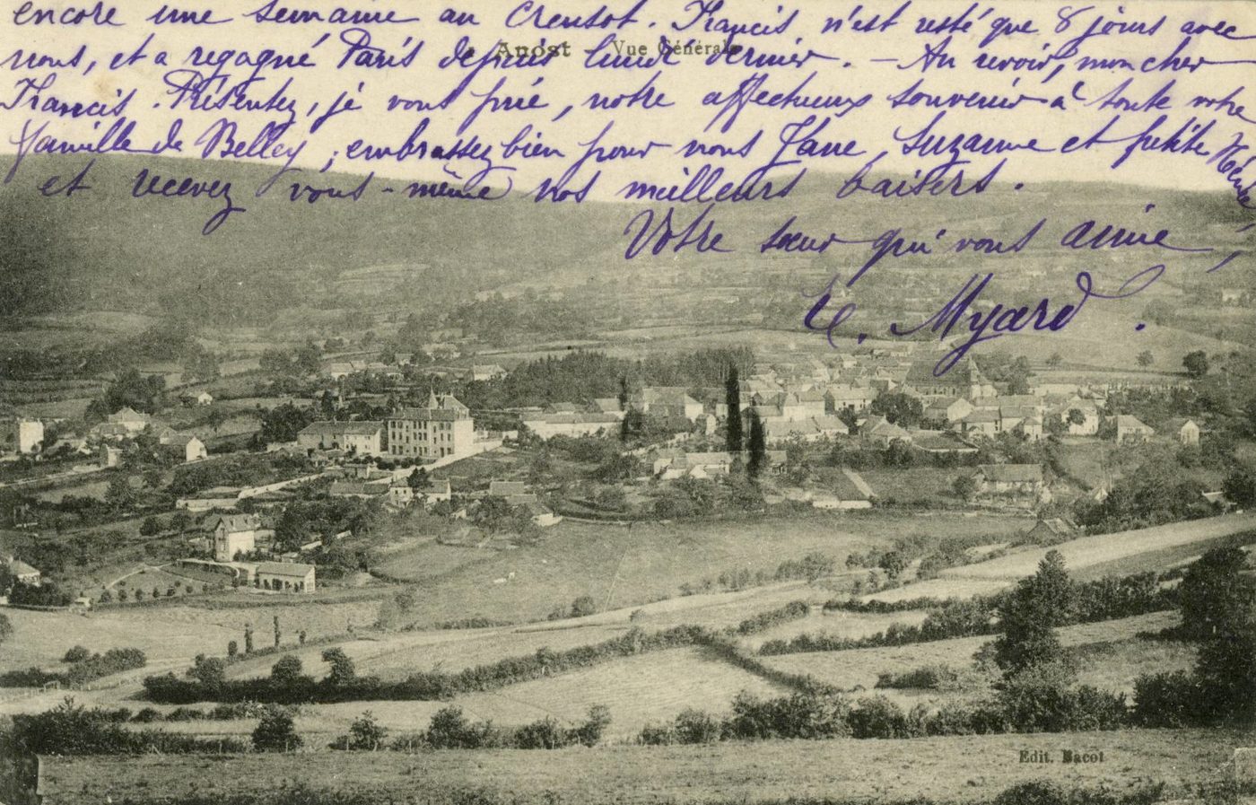 Anost (Saône-et-Loire).- Vue générale.