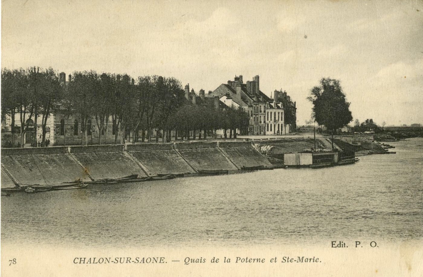 78. Chalon-sur-Saône (Saône-et-Loire).- Quais de la Poterne et Sainte-Marie.