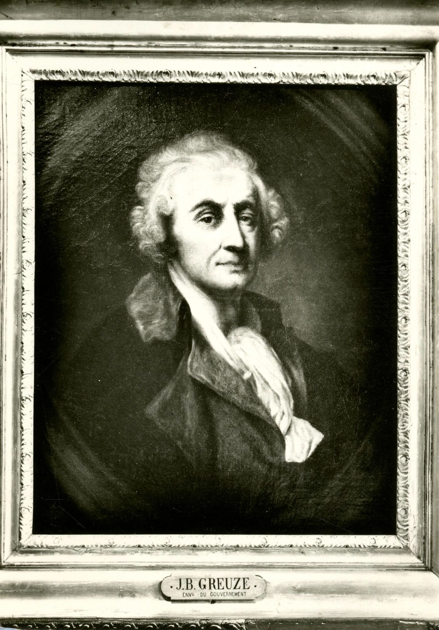 Tournus (Saône-et-Loire).- Musée Greuze, portrait du peintre Greuze par lui-même.
