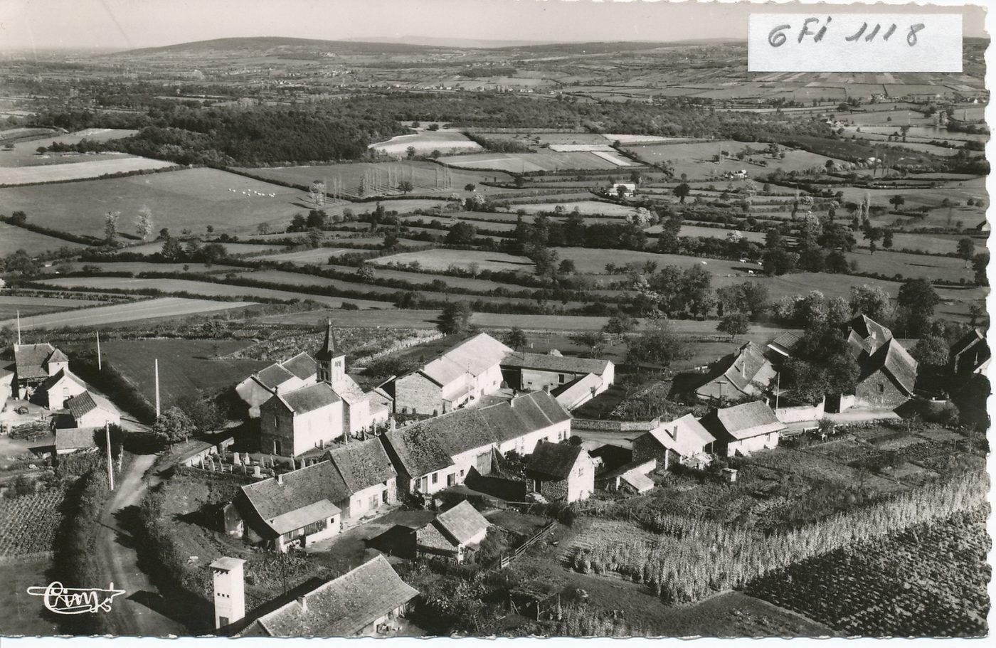 Chiddes. Vue générale aérienne.