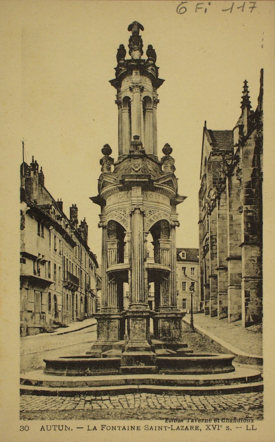 Autun. La fontaine Saint-Lazare, XVIe s.