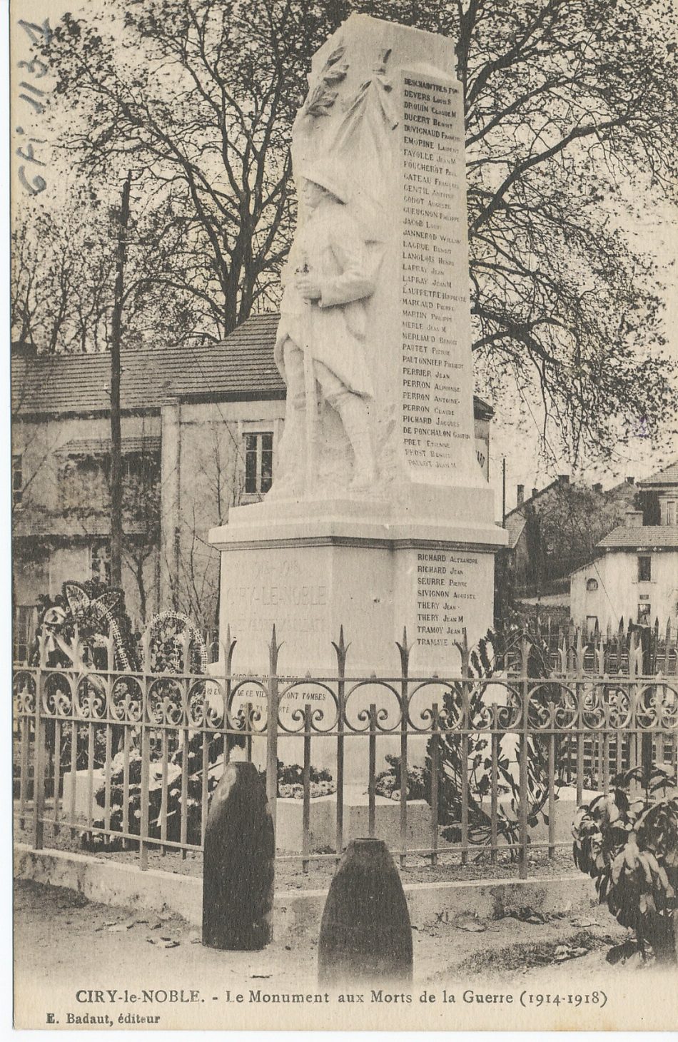 Ciry-le-Noble. Le monument aux morts de la guerre (1914-1918).