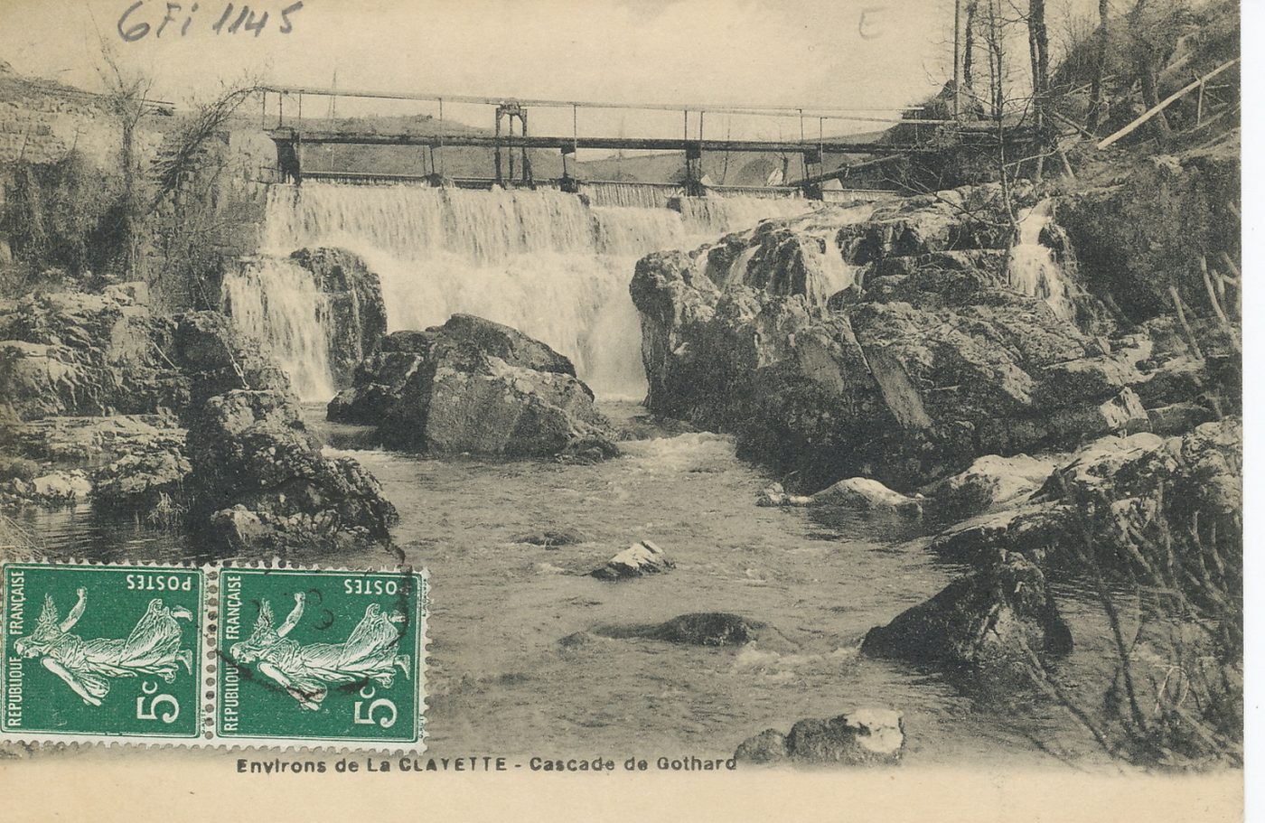 Environs de la Clayette. Cascade de Gothard.