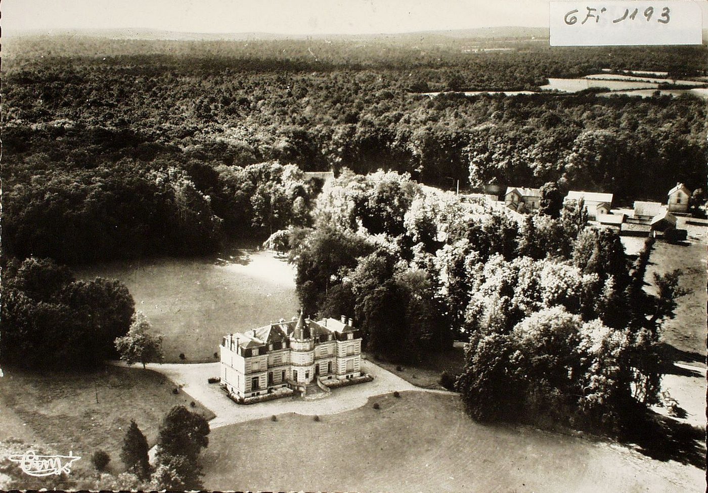 Clessy. Château de la Tuilerie. Vue aérienne.
