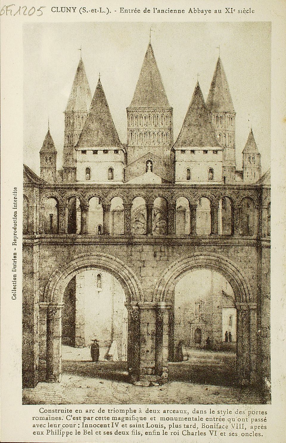 Cluny. Entrée de l'ancienne abbaye au XIe s.