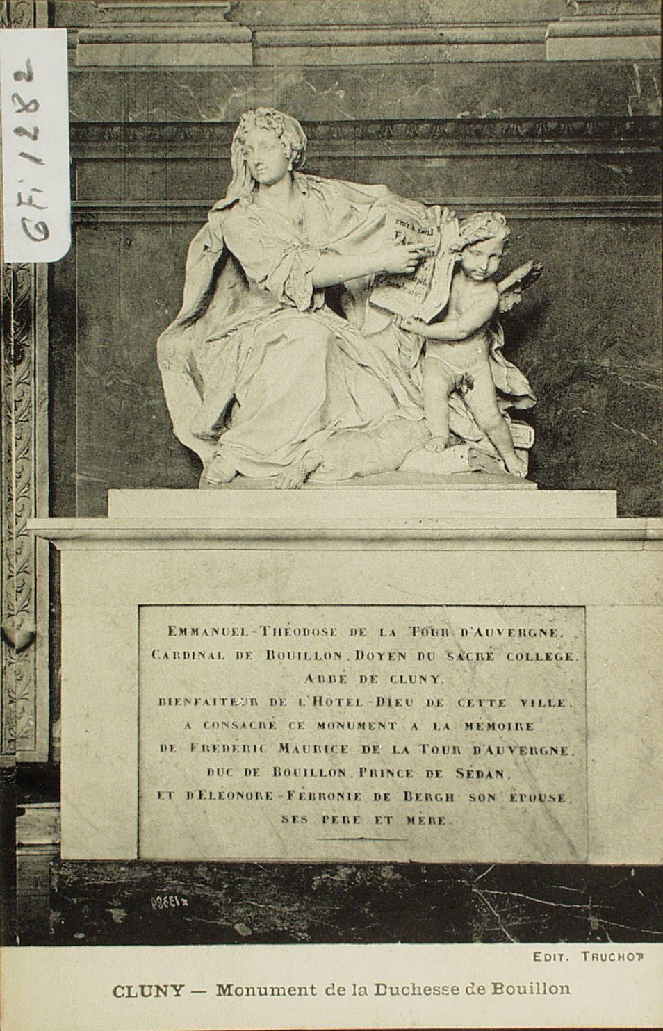 Cluny. Monument de la Duchesse de Bouillon.