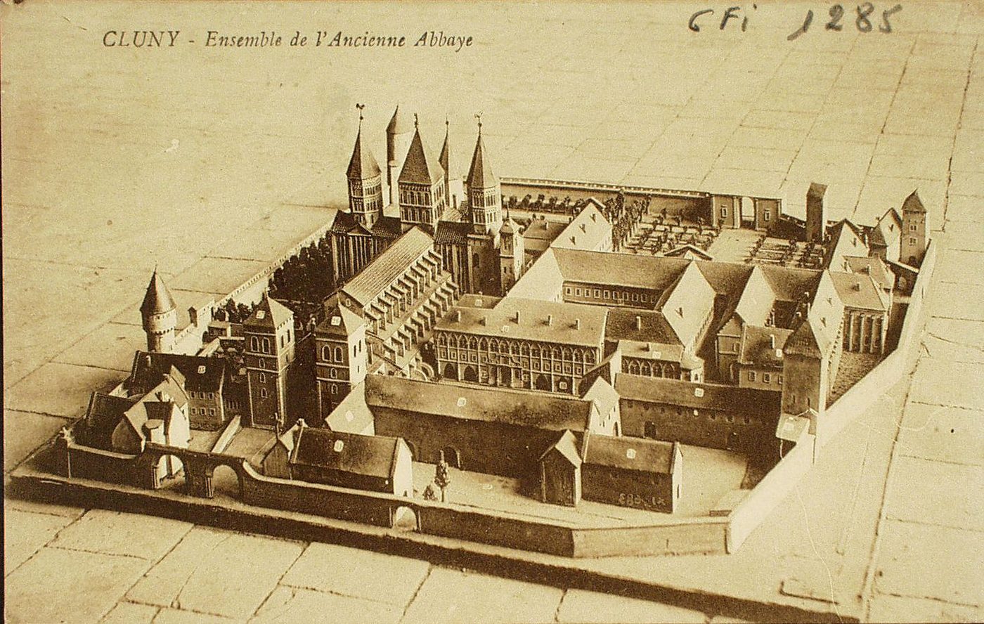 Cluny. Ensemble de l'ancienne abbaye.