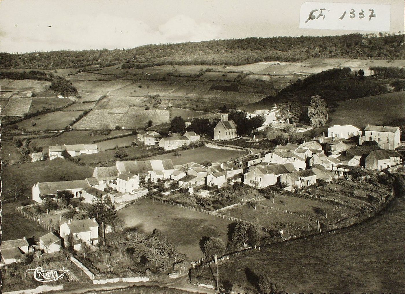 Cortambert. Vue générale aérienne.