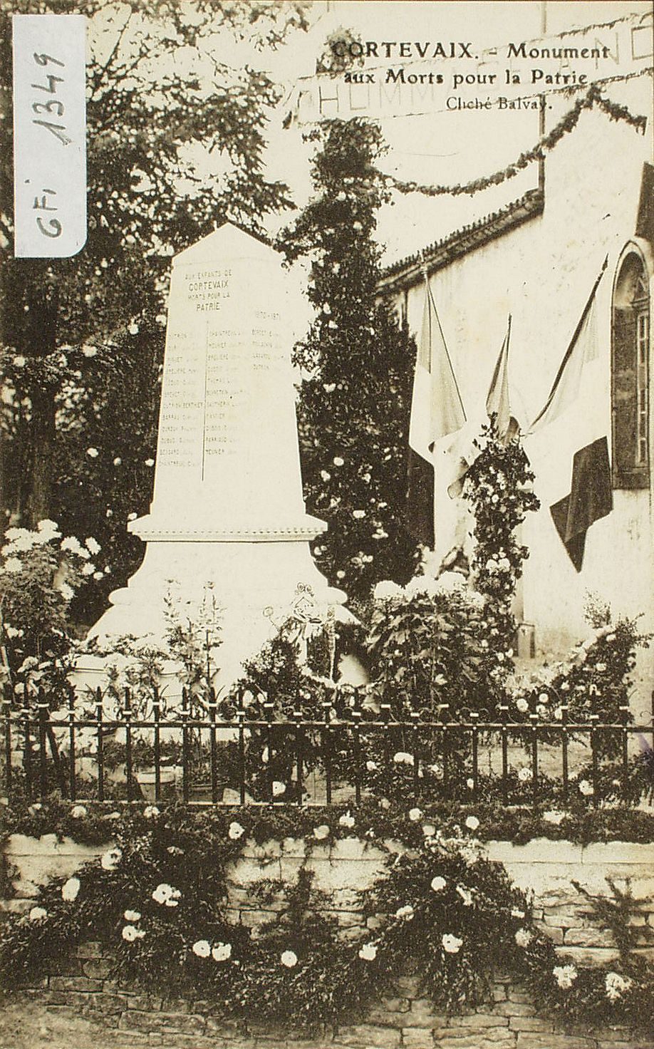 Cortevaix. Monument aux morts pour la patrie.