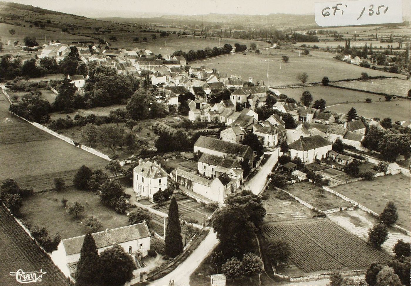 Cortevaix. Vue générale aérienne.