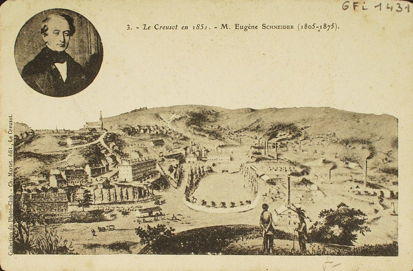 Le Creusot en 1851. M. Eugène Schneider (1805-1875).