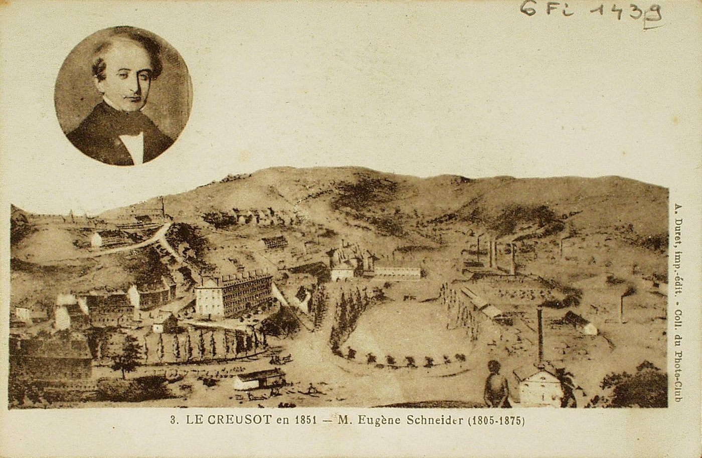 Le Creusot en 1851. M. Eugène Schneider (1805-1875).