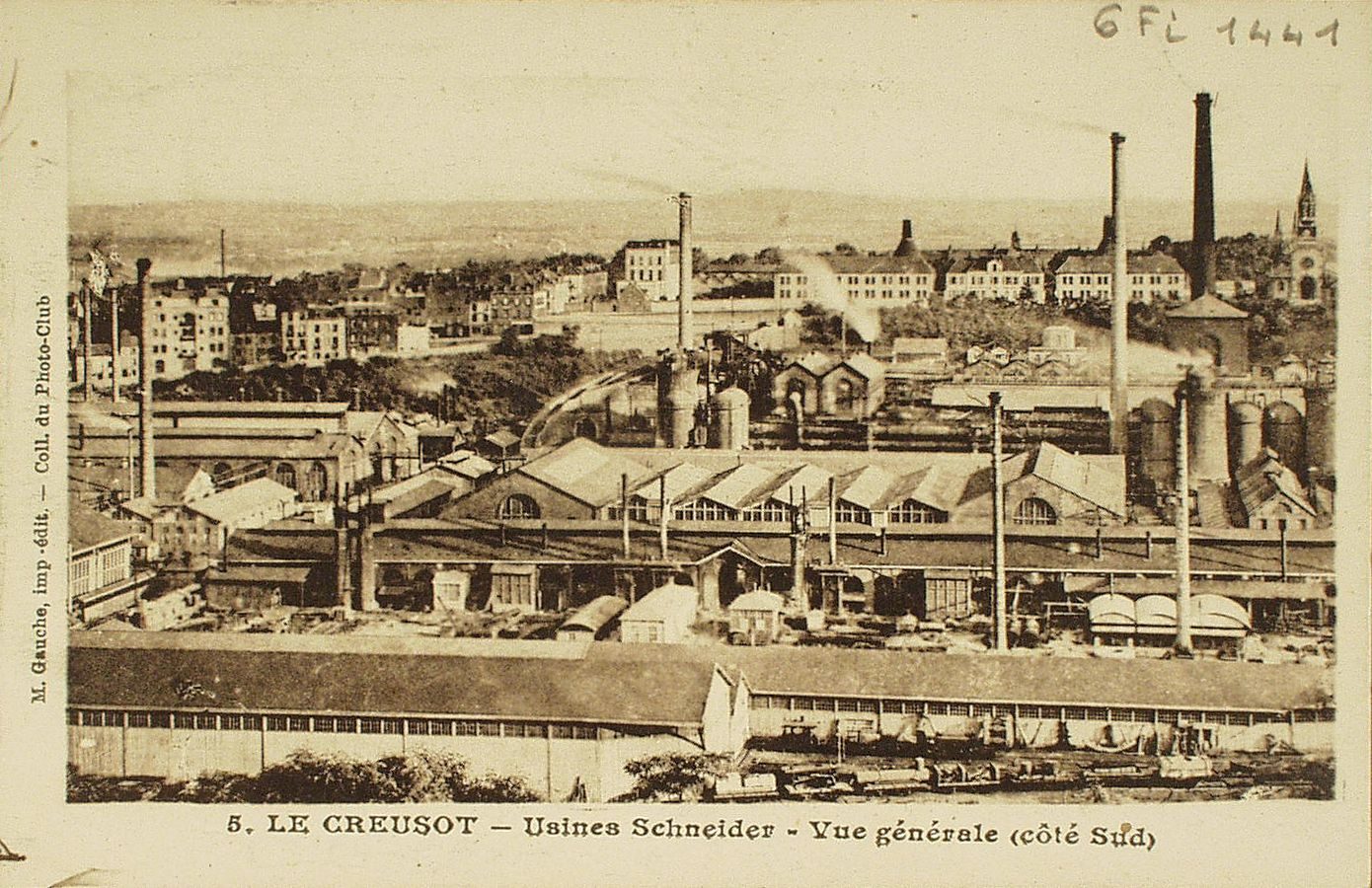 Le Creusot. Usines Schneider. Vue générale (côté Sud).