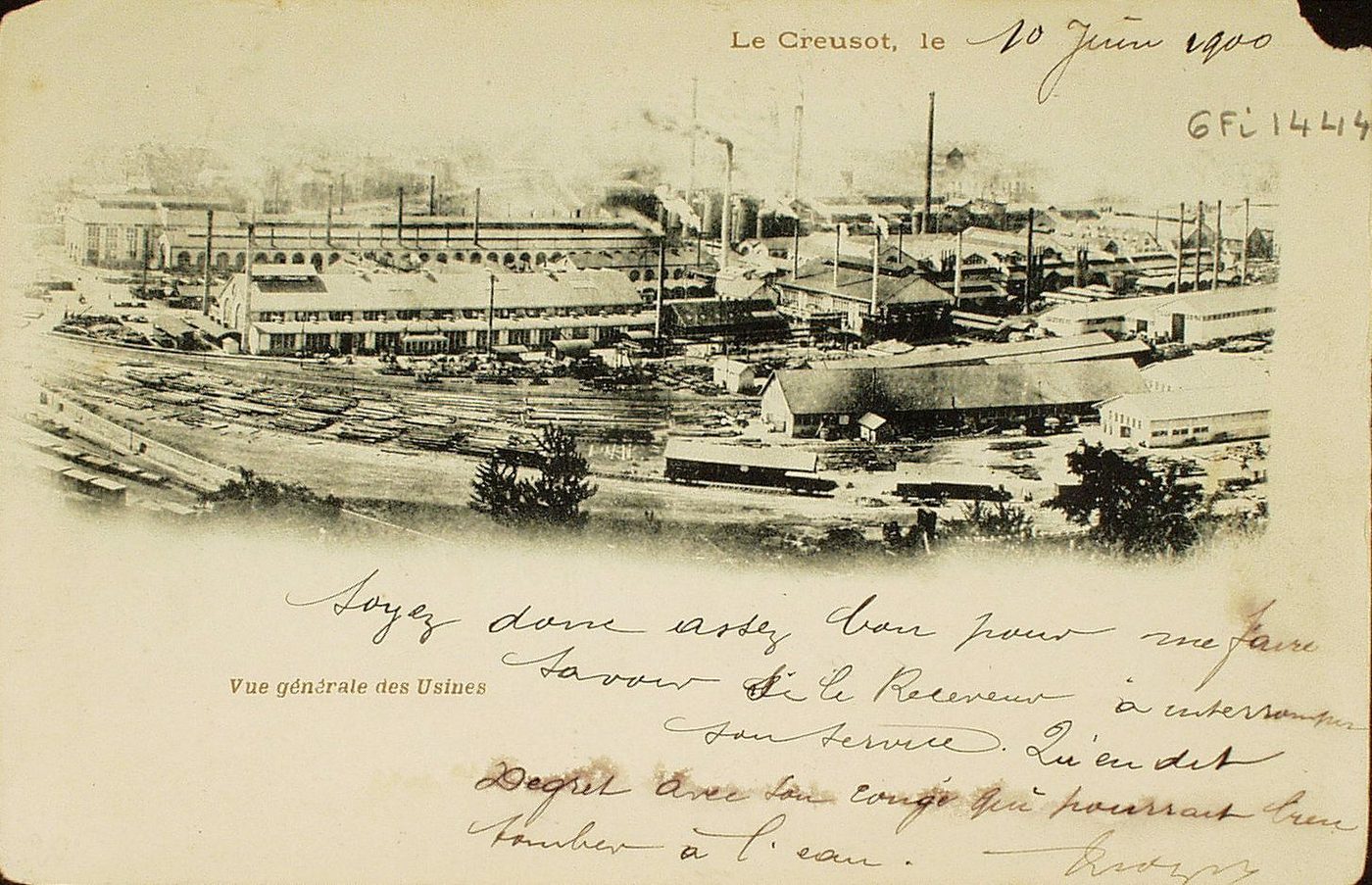 Le Creusot. Vue générale des usines.