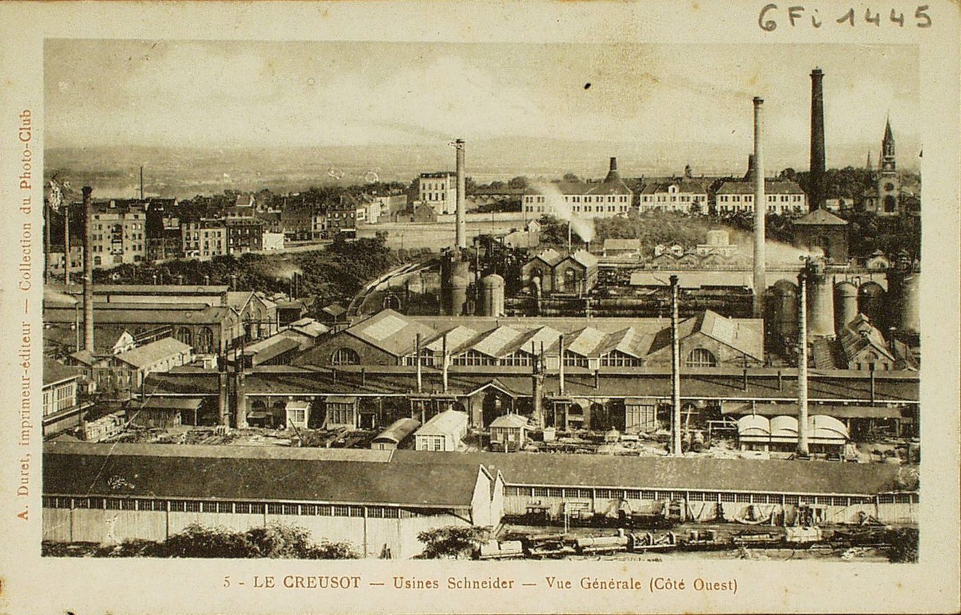 Le Creusot. Usines Schneider. Vue générale (côté Ouest).