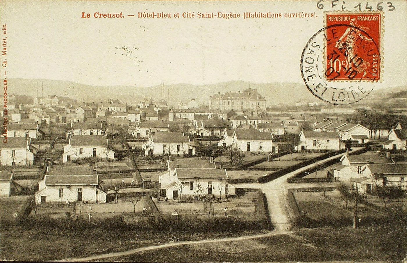Le Creusot. Hôtel Dieu et cité Saint-Eugène (habitations ouvrières).