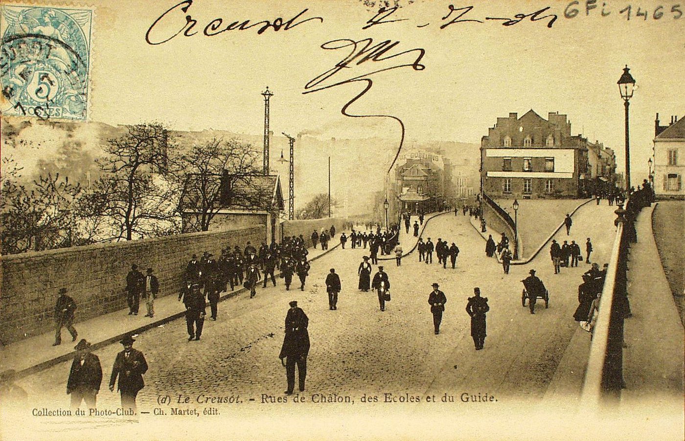Le Creusot. Rues de Chalon, des Ecoles, et du Guide.