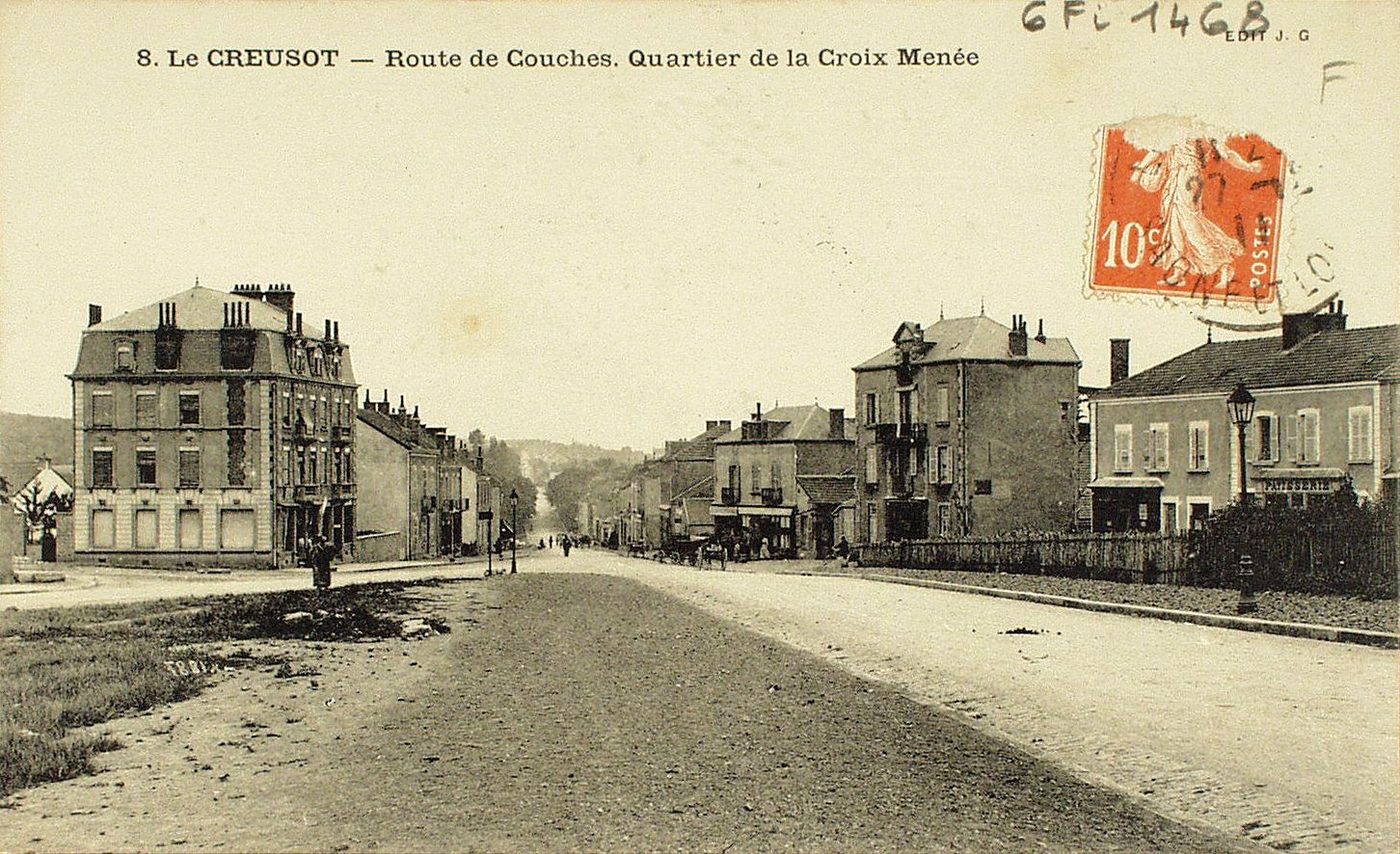 Le Creusot. Route de Couches. Quartier de la Croix Menée.