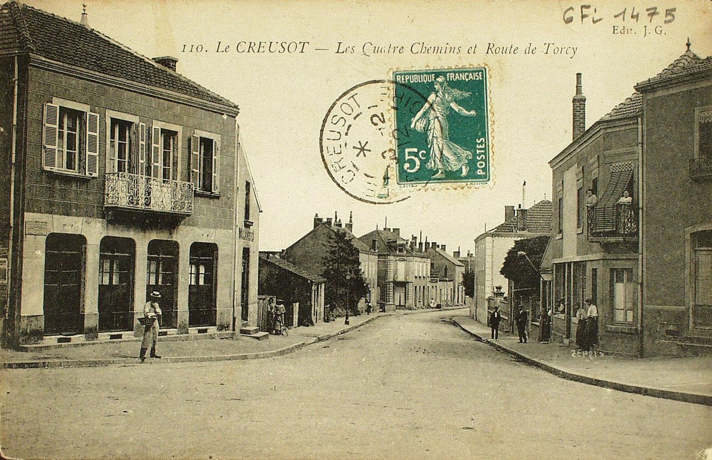 Le Creusot. Les Quatre Chemins et route de Torcy.