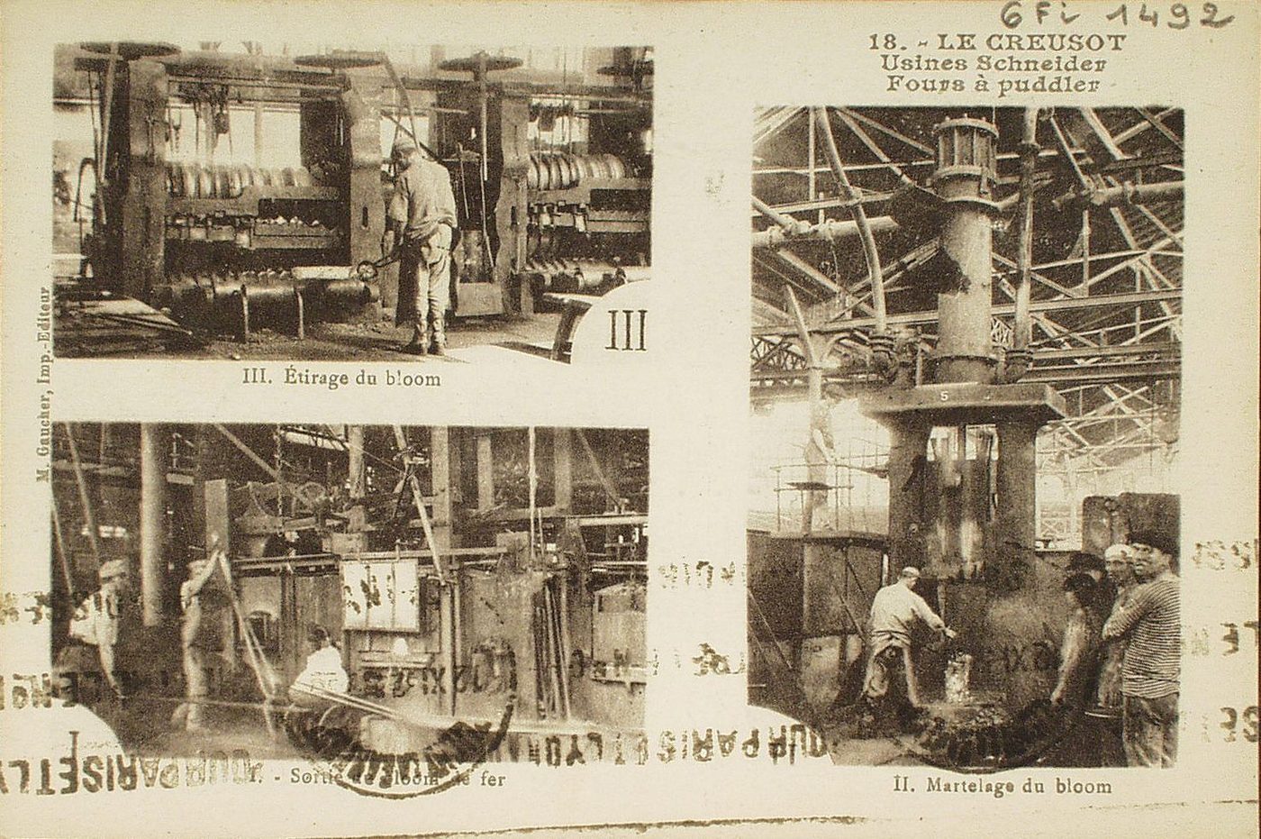 Le Creusot. Usines Schneider, fours à puddler.