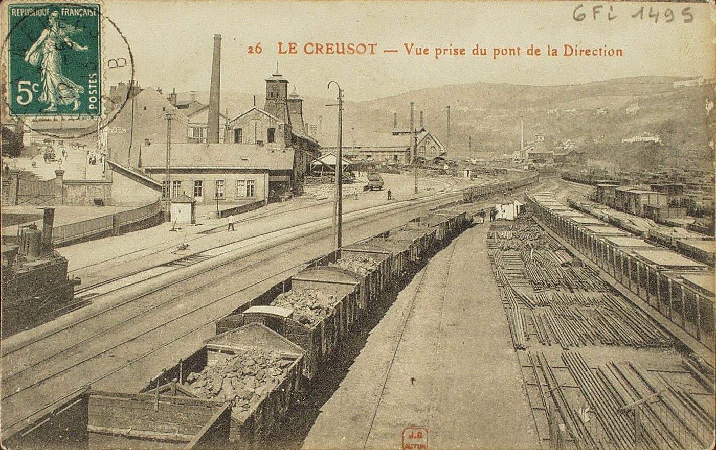Le Creusot. Vue prise du pont de la Direction.