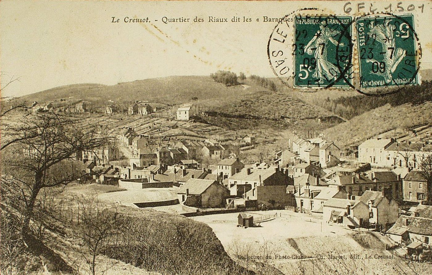 Le Creusot. Quartier les Riaux dit les "Baraques......