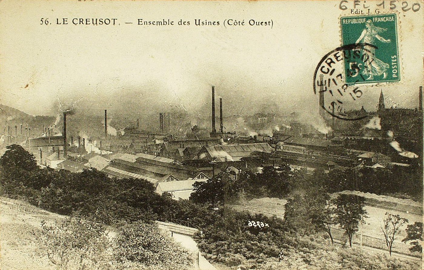 Le Creusot. Ensemble des usines (côté ouest).