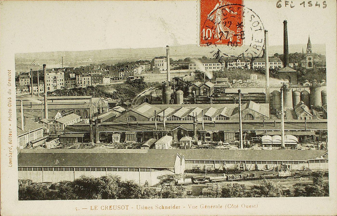 Le Creusot. Usines Schneider. Vue générale (côté Ouest).