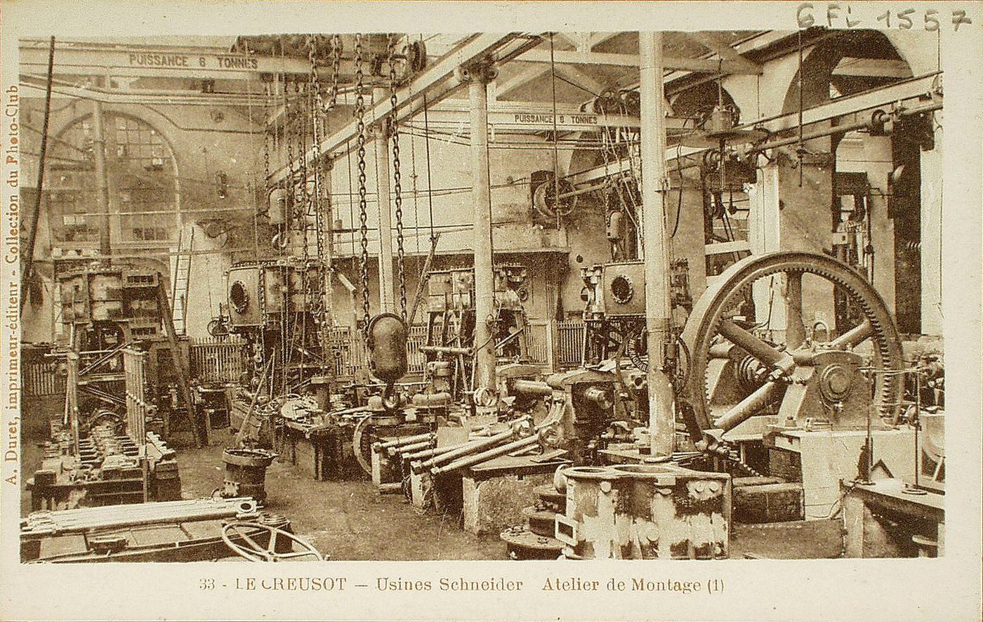 Le Creusot. Usines Schneider. Atelier de montage (1).