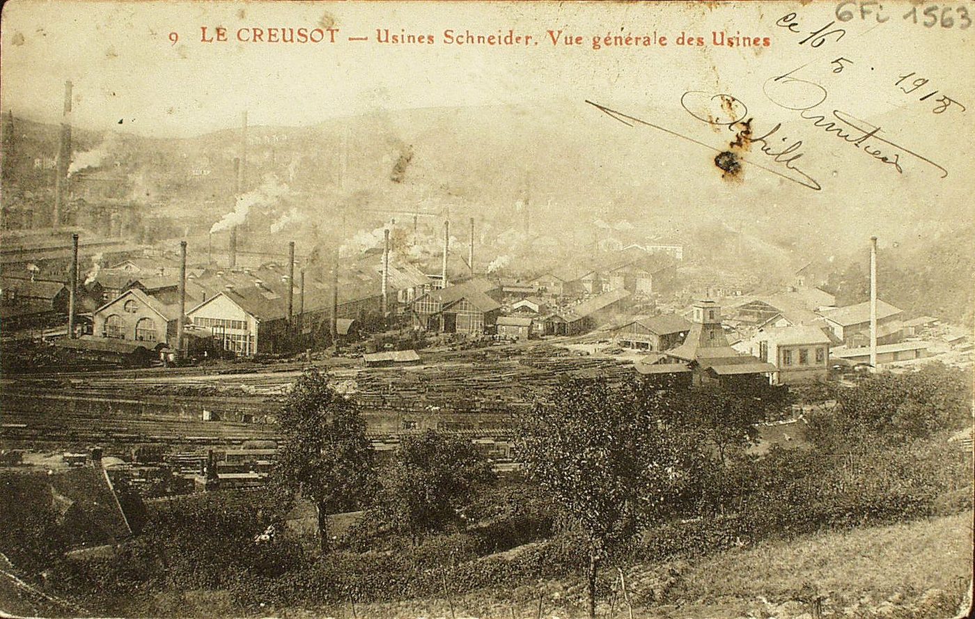 Le Creusot. Usines Schneider. Vue générale des usines.