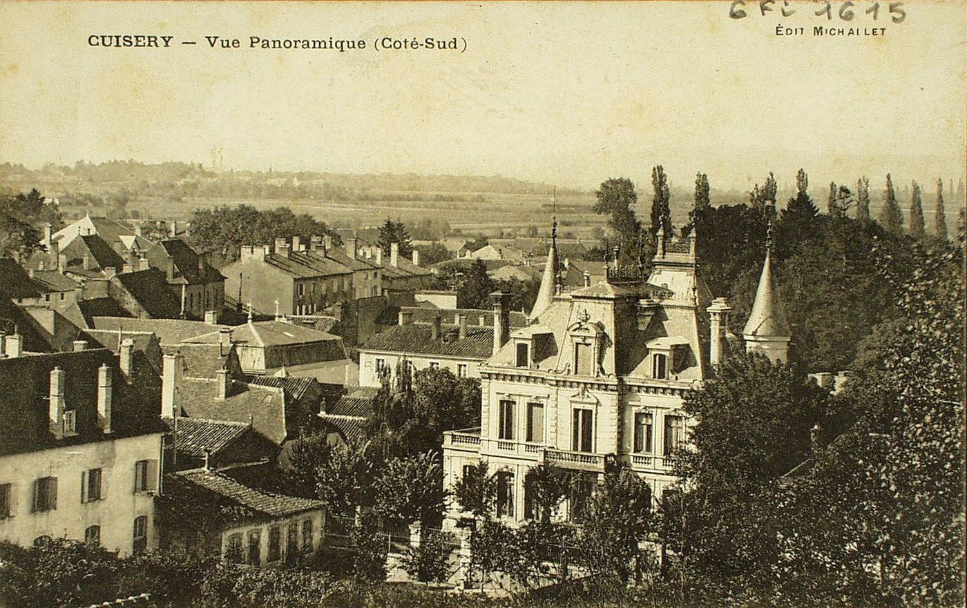 Cuisery. Vue panoramique (coté-sud).