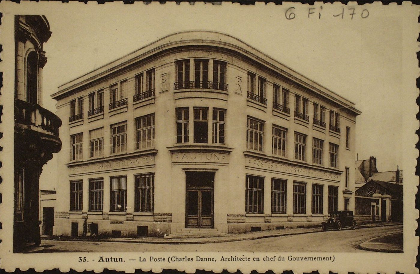 Autun. La poste (Charles Danne, architecte en chef du gouvernement).