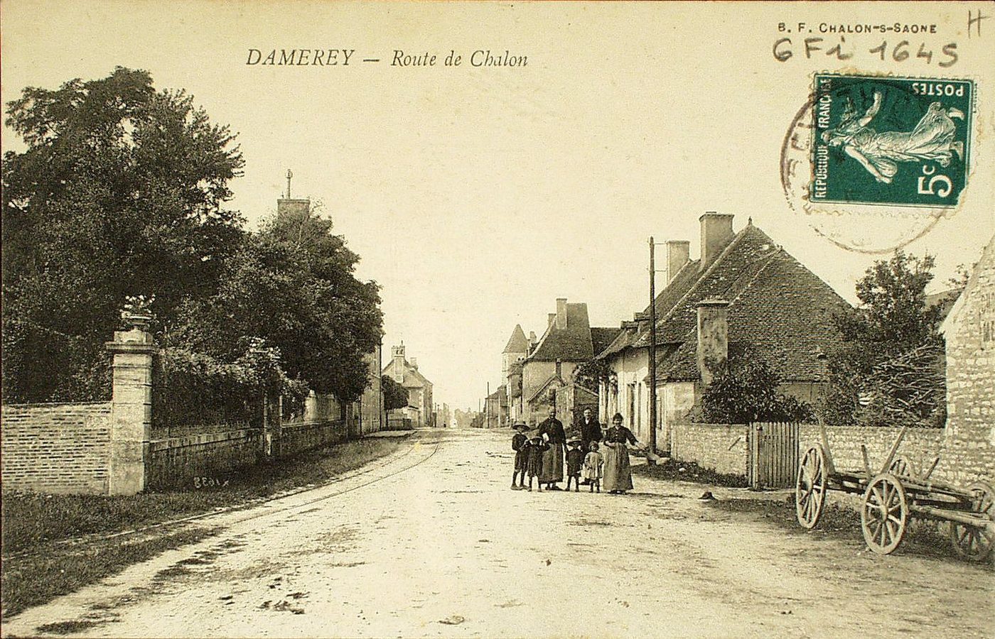 Damerey. Route de Chalon.
