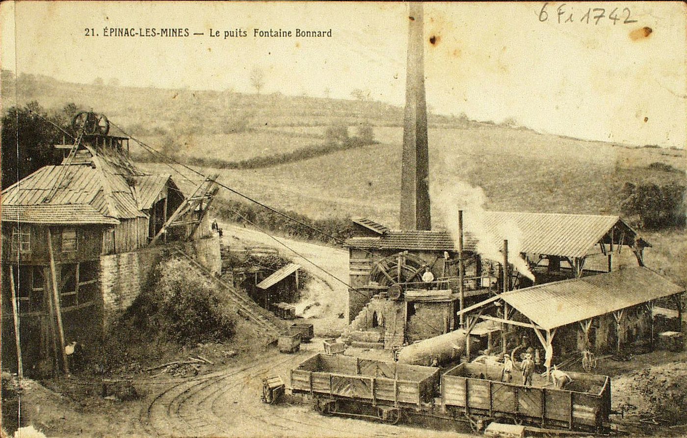 Epinac-les-Mines. Le puits Fontaine Bonnard.