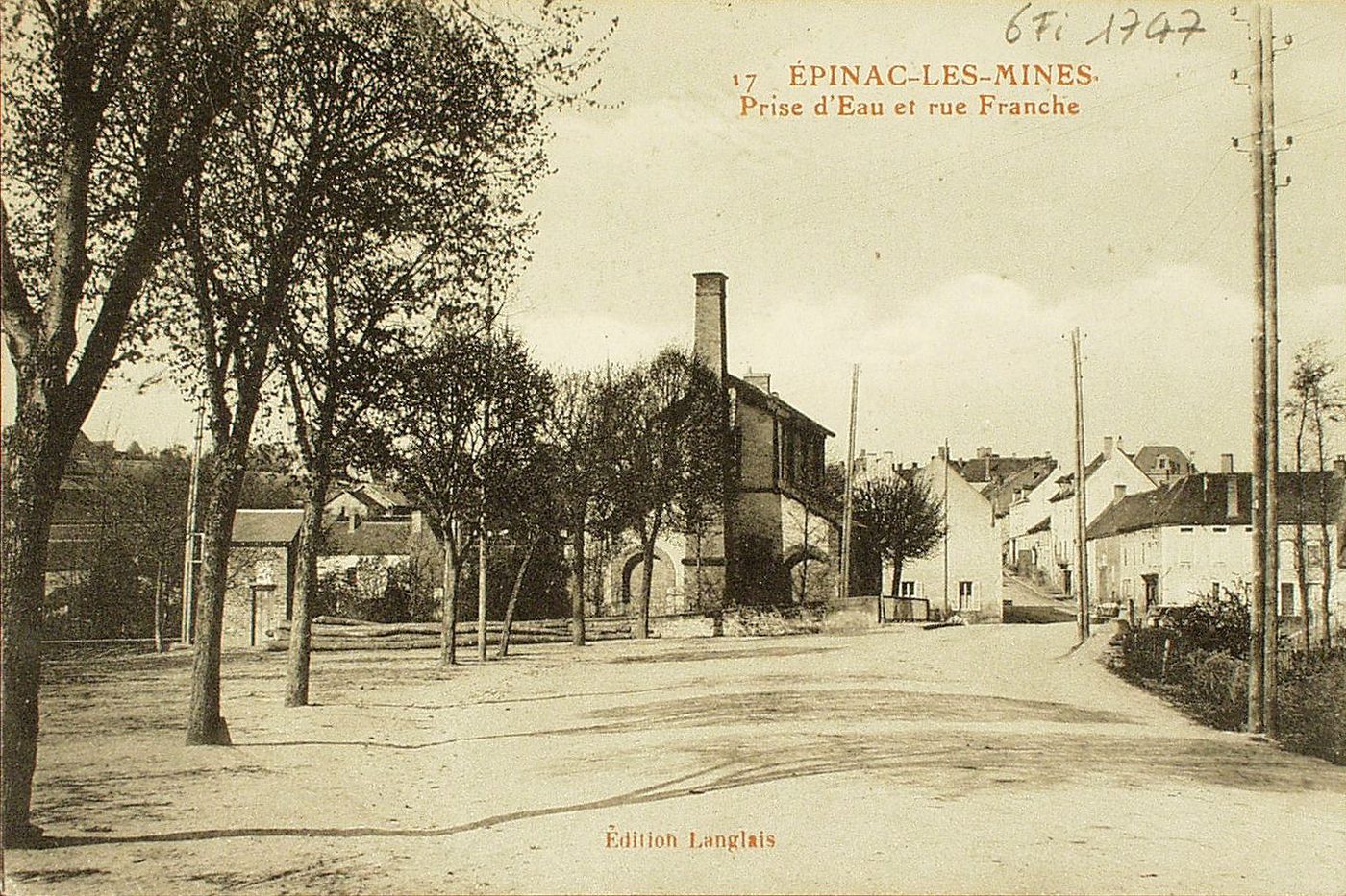 Epinac-les-Mines. Prise d'eau et rue Franche.
