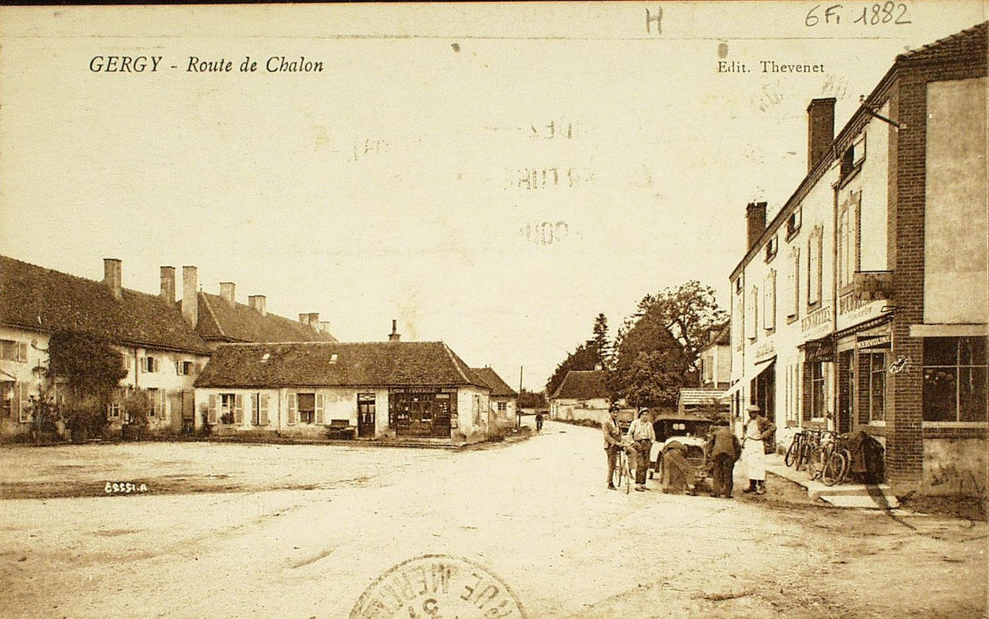 Gergy. Route de Chalon.