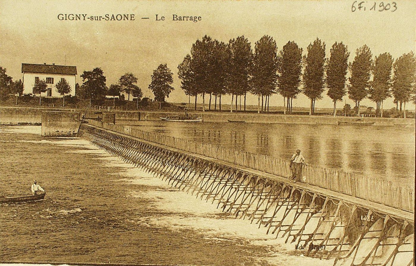 Gigny-sur-Saône. Le barrage.