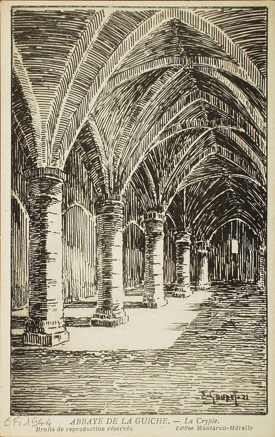 Abbaye de la Guiche. La crypte.