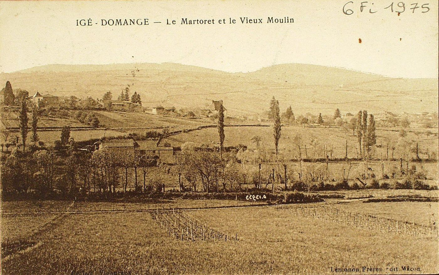Igé. Domange. Le Martoret et le vieux moulin.