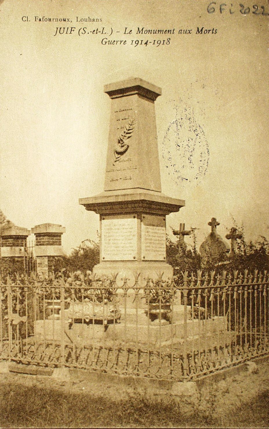 Juif. Le monument aux morts. Guerre 1914-1918.
