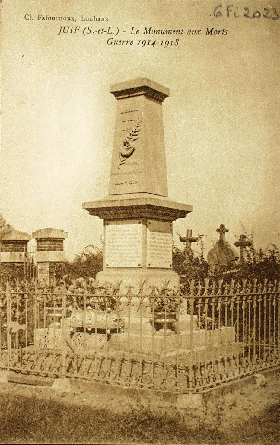 Juif. Le monument aux morts. Guerre 1914-1918.