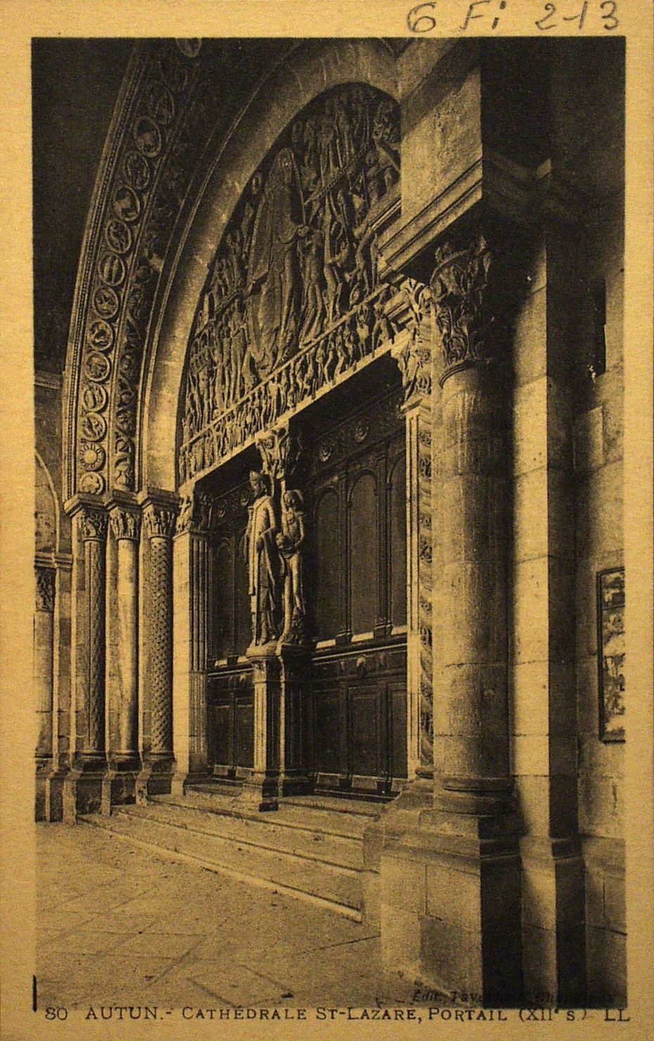 Autun. Cathédrale Saint-Lazare, portail (XIIe s.).